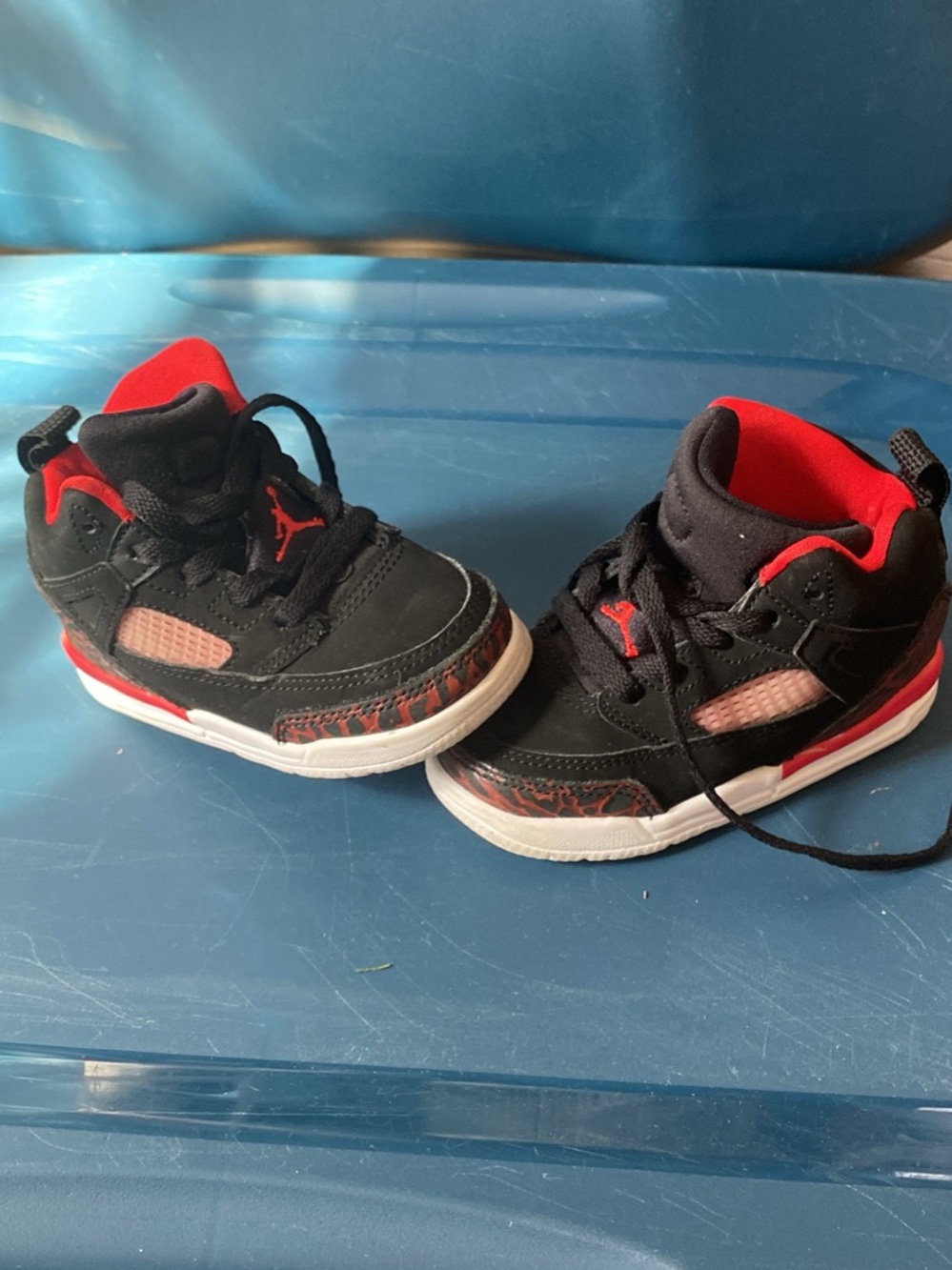 Jordan Toddler Black and Red High-Top Sneakers